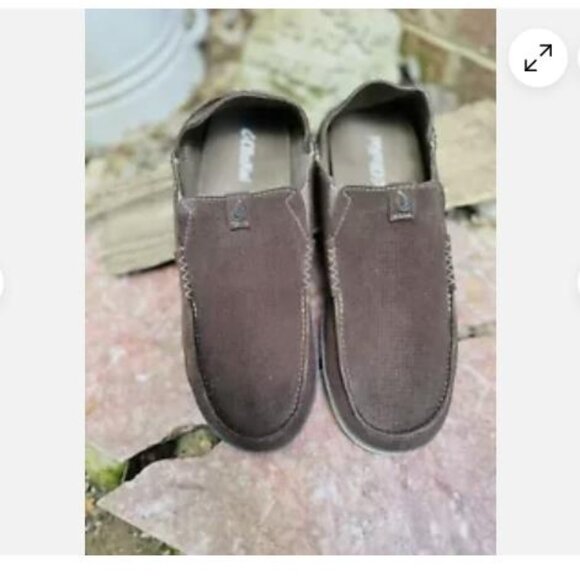 Men’s Olukai Kauwela Slip On Leather Shoes Size 10 Comfort Walking - Picture 1 of 6